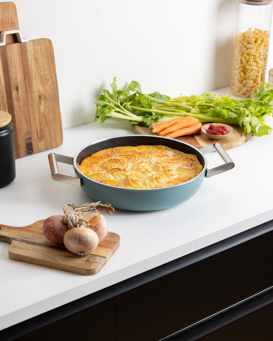 Smeg Dpf2812egm Pfanne, 28 Cm, Keramik, Edelstahlgriffe, Smaragdgrün