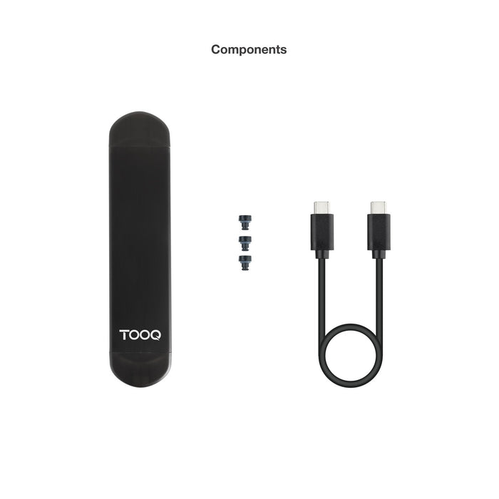 Caja Externa Para Disco Ssd M.2 Nvme Tooq Tqe-2240b Usb 3.0 Usb Tipo-C 3.2 Gen2