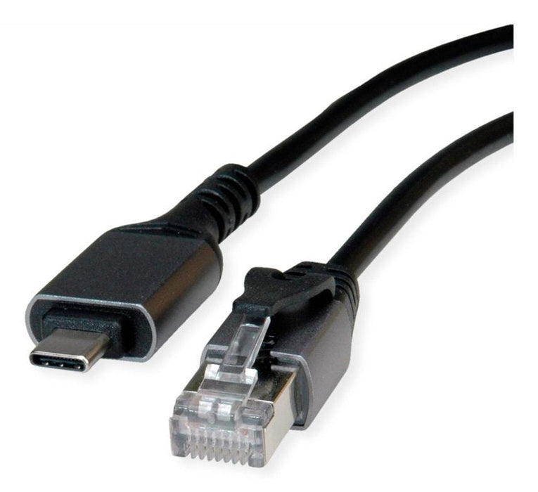 Value Usb 3.2 Gen 2 Typ C Zu Gigabit Ethernet Konvertercable, Schwarz, 1,5 M