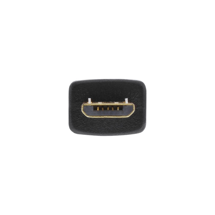 Inline Micro Usb 2.0 Cable Plano Usb A A Micro-B Negro / Dorado 0,5m