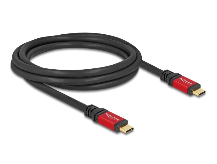 Delock 80051 Cable Usb 2.0 Usb Type-C Macho A Macho Pd 3.1 240 W E-Marker 2 M Rojo Metal