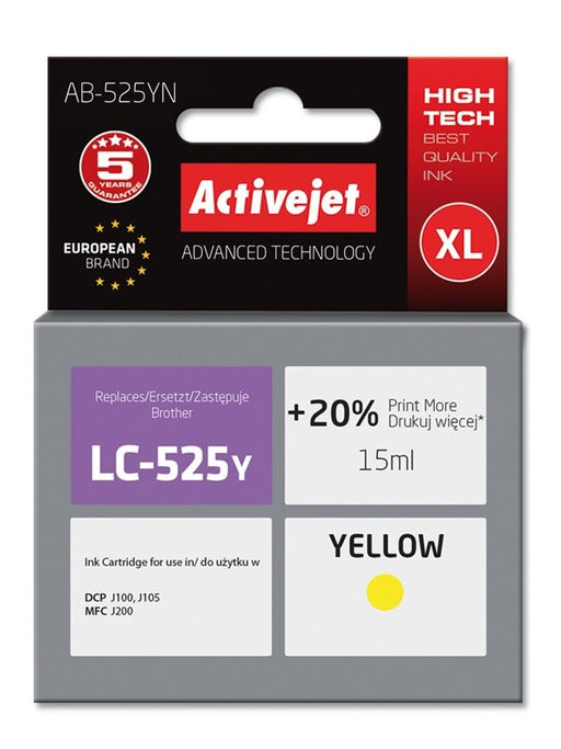 EAN 5901443097198 - Activejet AB-525YN cartucho de tinta 1 pieza(s) Compatible Alto rendimiento (XL) imagen 1
