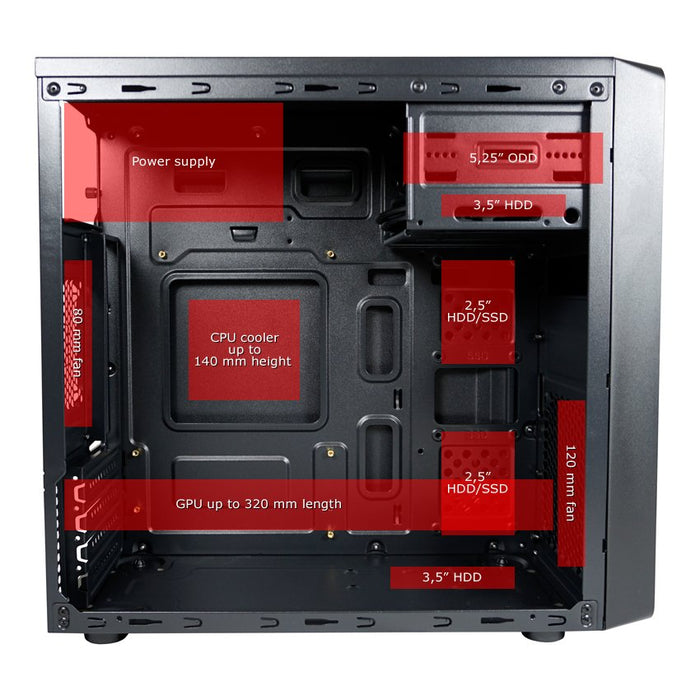 EAN 4262443280142 - LC-Power LC-2017MB-ON carcasa de ordenador Micro Torre Negro imagen 11