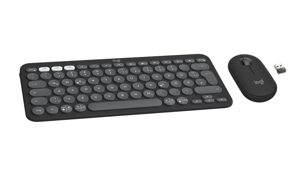 EAN 5099206115811 - Logitech 920-012203 teclado Ratón incluido Universal RF Wireless + Bluetooth QWERTZ Alemán Grafito imagen 3