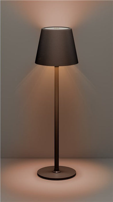 Lámpara De Mesa Led Inalámbrica, Tamaño M, 37 Cm, Negra 
Con Control Táctil, 170 Lm, Luz Blanca Cálida (3000 K) Regulable