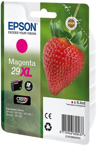 EAN 8715946600437 - Epson Strawberry 29XL M cartucho de tinta 1 pieza(s) Original Alto rendimiento (XL) imagen 1