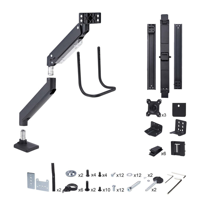 EAN 0065030902052 - StarTech.com 3M1A3SG-MONITOR-ARM soporte para monitor 68,6 cm (27") Escritorio Negro, Plata imagen 11