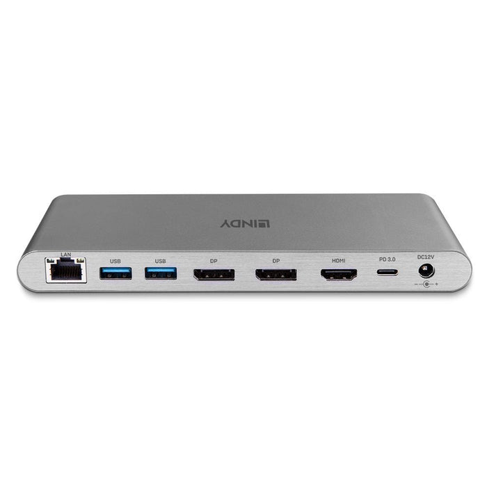 EAN 4002888433495 - Lindy 43349 base para portátil y replicador de puertos Alámbrico USB 3.2 Gen 1 (3.1 Gen 1) Type-C Plata imagen 2
