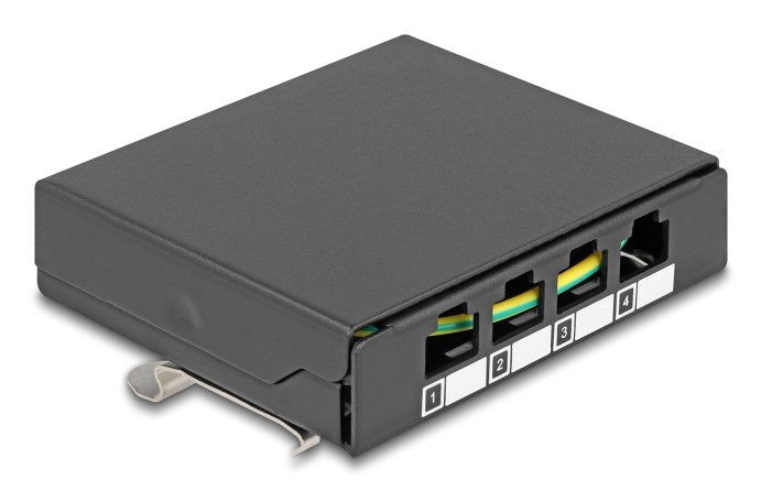 Delock Leergehäuse 4 Port Para Keystone Rj-Module Negro - Ar Montage An Tisch,