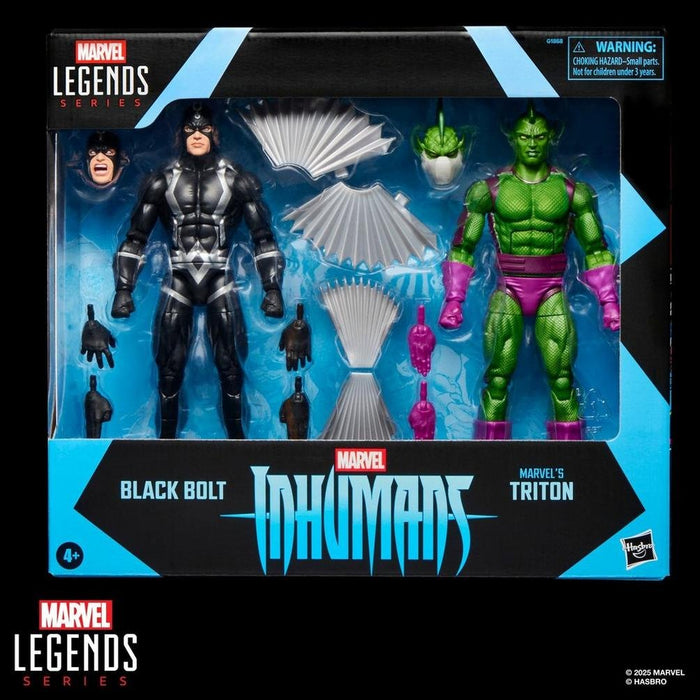 Figuras Blister 2  Black Bolt & Triton Inhumanos Marvel Legends Series 15cm