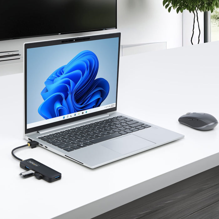EAN 0065030912143 - StarTech.com H5A4A-USB-HUB hub de interfaz USB 3.2 Gen 1 (3.1 Gen 1) Type-A 5000 Mbit/s Negro imagen 11