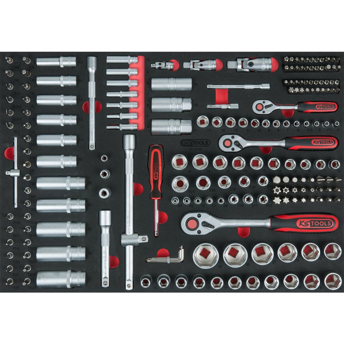 Ks Tools Ks 711.0195 - 1/4"+3/8"+1/2" Juego De Llaves De Vaso In 1/1