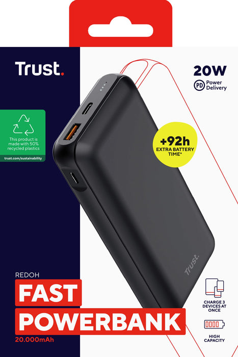 EAN 8713439248807 - Trust Redoh Ión de litio 20000 mAh Negro imagen 6