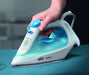 EAN 8021098000798 - Braun TexStyle 1 SI1050BL Plancha a vapor Suela de cerámica 2000 W Azul, Blanco imagen 2