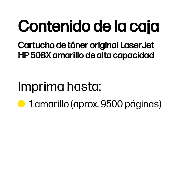 EAN 0888793237625 - HP 508X High Yield Yellow Original LaserJet Toner Cartridge cartucho de tóner 1 pieza(s) imagen 3
