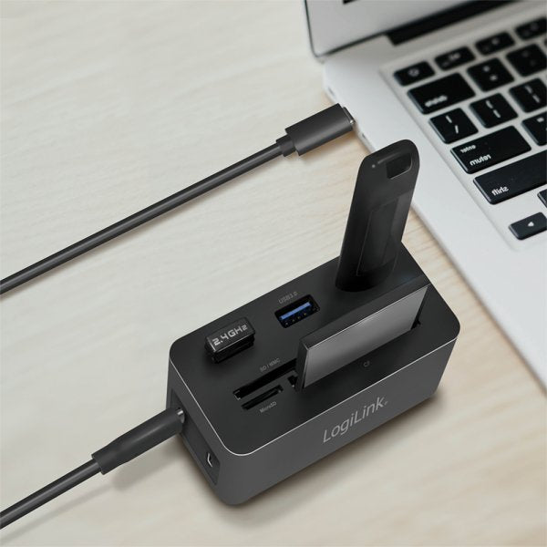 EAN 4052792061338 - LogiLink UA0370 base para portátil y replicador de puertos Alámbrico USB 3.2 Gen 1 (3.1 Gen 1) Type-C Neg imagen 5