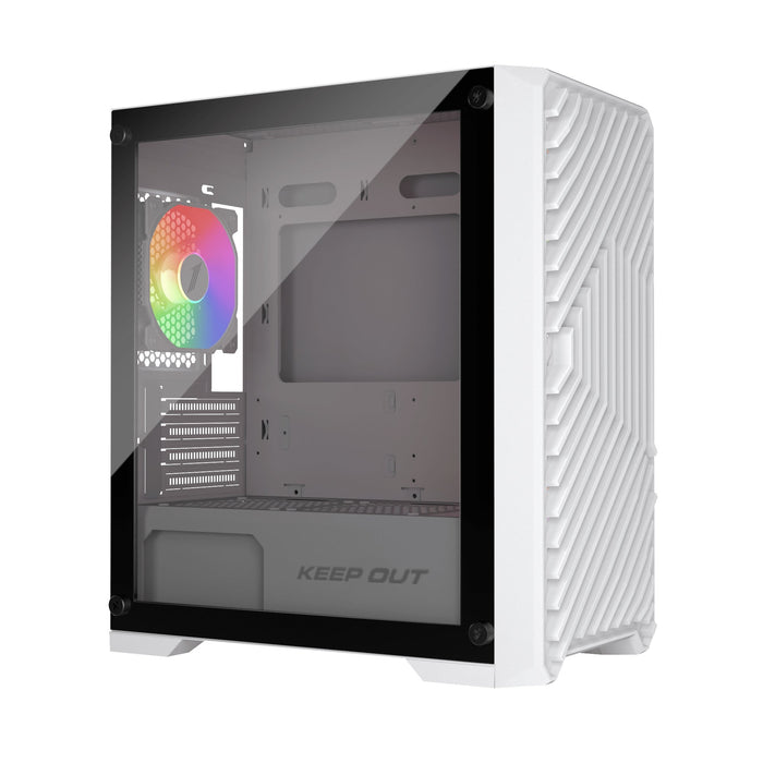 EAN 8435099533573 - KeepOut XC-220W GLASS carcasa de ordenador Blanco imagen 1
