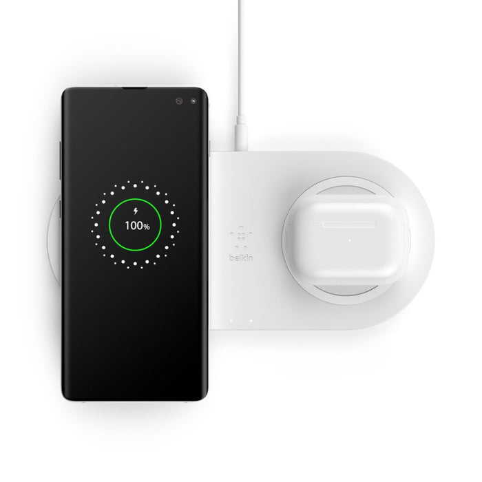 EAN 0745883795604 - Belkin WIZ002VFWH cargador de dispositivo móvil Universal Blanco USB Cargador inalámbrico Carga rápida In imagen 2