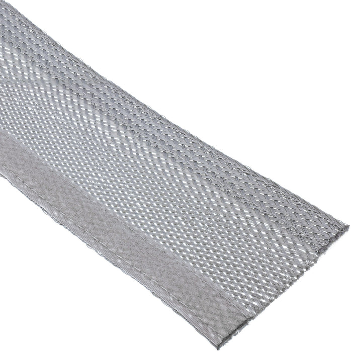 Protector Cable Inline, Manguera De Tela Con Cierre De Velcro, 1 M X 25 Mm De Diámetro, Gris