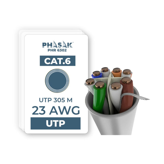 EAN 5605922028665 - Phasak PHR 6302 cable de red Gris Cat6 U/UTP (UTP) imagen 3