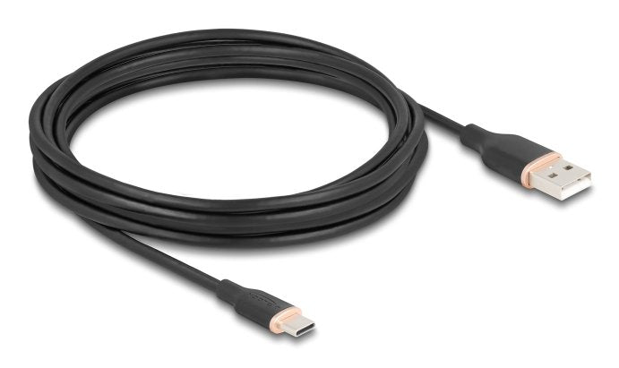 Delock 81228 Cable Usb 2.0 Usb Tipo-A Macho A Usb Type-C Macho 4 M Negro Silicona