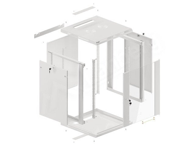 EAN 5901969403206 - Lanberg WF01-6615-10S armario rack 15U Bastidor de pared Gris imagen 9