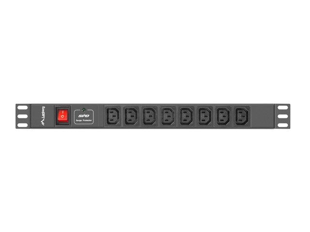 EAN 5901969424492 - Lanberg PDU-08I-0200-C20-BK unidad de distribución de energía (PDU) 8 salidas AC 1U Negro imagen 1