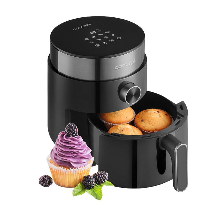 EAN 8595631034484 - Concept FR2500 freidora Sencillo 2,5 L 1200 W Freidora de aire caliente Negro imagen 2