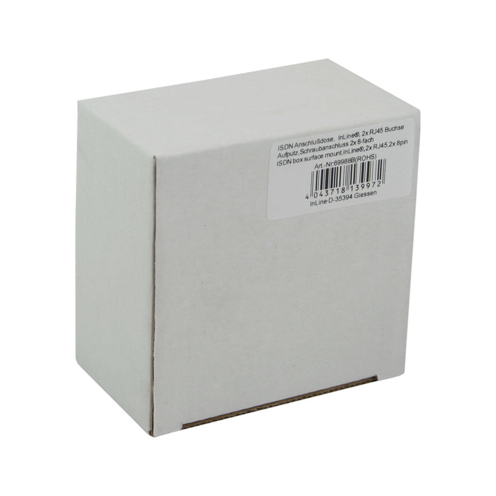 Placa De Pared Inline Isdn 2x Rj45 Hembra 2x 8 Puertos
