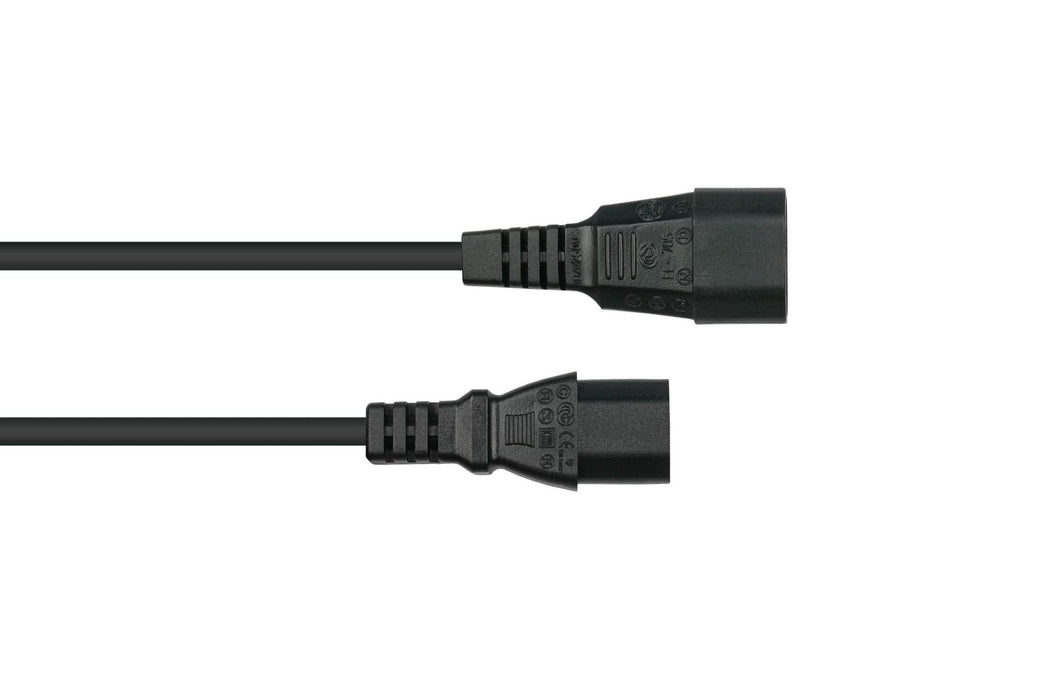 Kabelmeister Contacto De Protección-St. 90° Angulado. An C13 Negro 3m