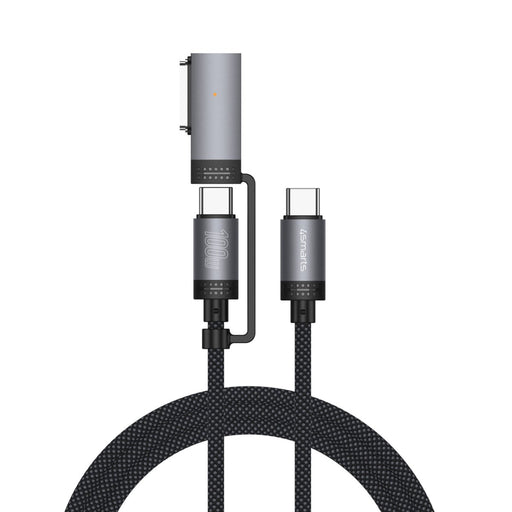 EAN 4252011910236 - 4smarts ComboCord cable USB 2 m USB C USB C/MagSafe 3 Negro, Gris imagen 1