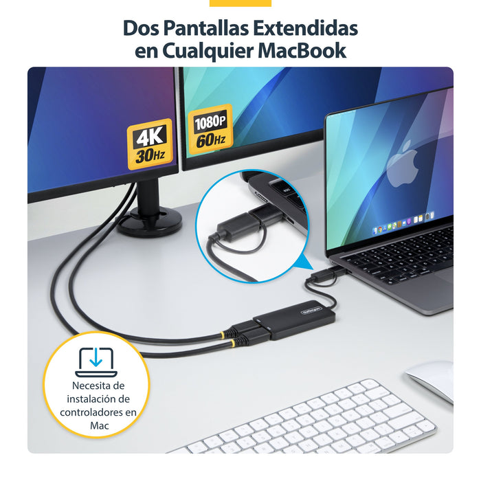 EAN 0065030894012 - StarTech.com 107B-USB-HDMI Adaptador gráfico USB 3840 x 2160 Pixeles Gris imagen 12