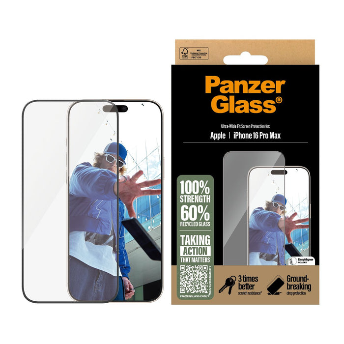 EAN 5715685002403 - PanzerGlass ® Screen Protector iPhone 16 Pro Max | Ultra-Wide Fit Protector de pantalla Apple 1 pieza(s) imagen 2