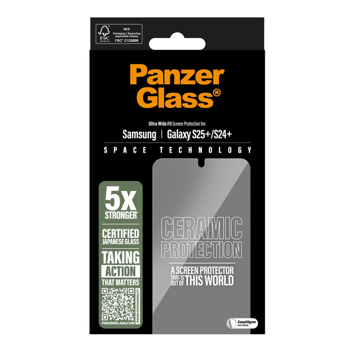 EAN 5715685017438 - PanzerGlass ® Ceramic Screen Protector Samsung Galaxy S25+ | S24+ | Ultra-Wide Fit w. EasyAligner Protect imagen 3