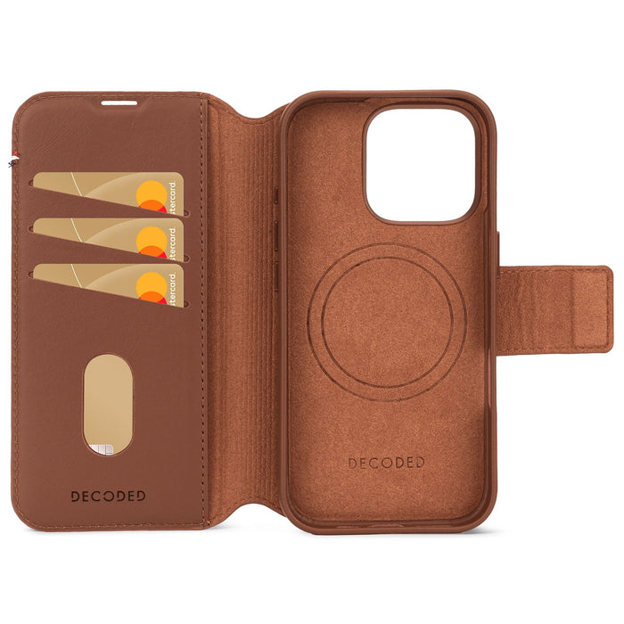 Decoded Leather Detachable Wallet Funda Para Iphone 16 Pro 16 Cm (6.3") Funda Cartera Marrón