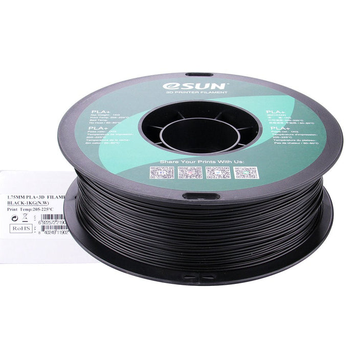 Esun Filamento 3d Pla+ 1.75mm Negro 1kg