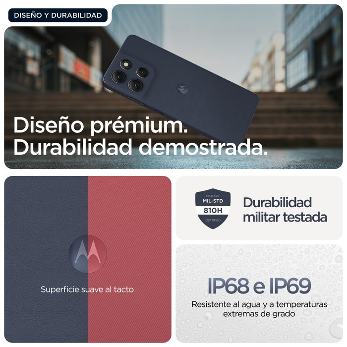 EAN 8033779080494 - Motorola moto g86 5G 16,9 cm (6.67") SIM doble Android 15 USB Tipo C 8 GB 256 GB 5200 mAh Azul oscuro imagen 6