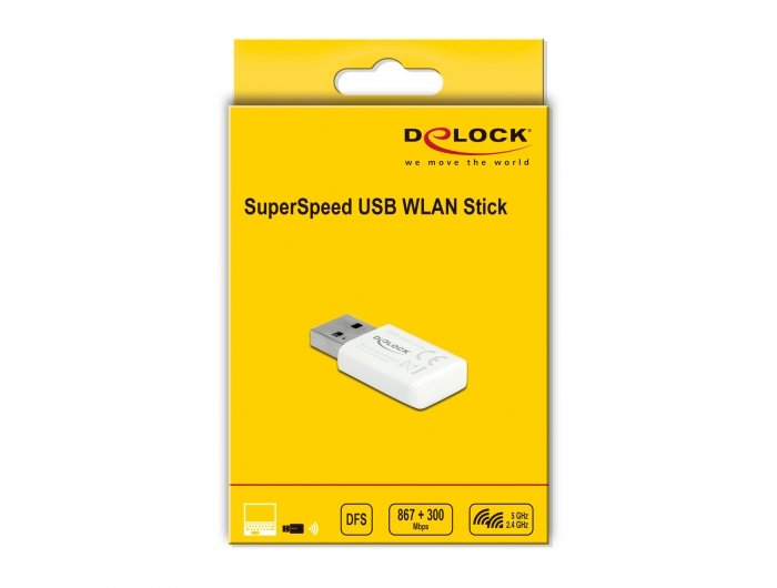 Delock Usb 3.0 Dualband Wlan Ac A B G N Micro Stick 867 + 300 Mbps