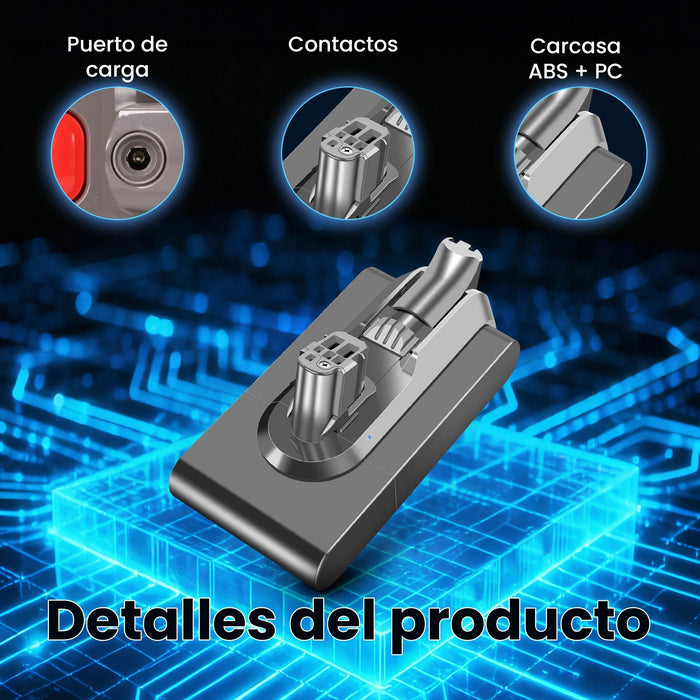 EAN 5907207223001 - Extralink BATERIA DYSON, V12 25.2V 2500MAH Batería Aspiradora sin cables imagen 19
