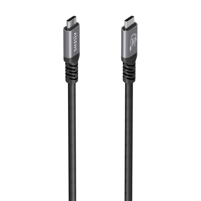 Cable Usb 4.0 Tipo-C Aisens A156-0995 Usb Tipo-C Macho Usb Tipo-C Macho Hasta 240w 40gbps 1.5m Negro