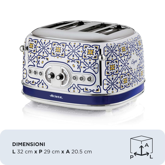 EAN 8003705122918 - Ariete 0156/0C 6 4 rebanada(s) 1630 W Blanco, Azul claro imagen 3