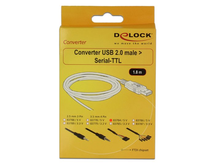 Delock Cable Usb> Serial Ttl Conector De Cabezal De 6 Pines 1,