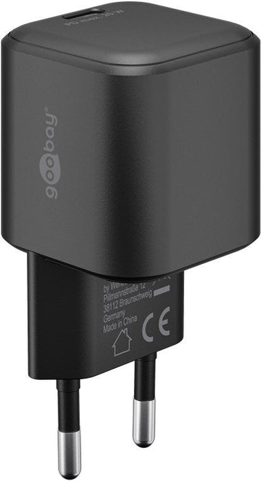 Cargador Rápido Goobay 20w Usb-C Pd Gan (Negro) 76690