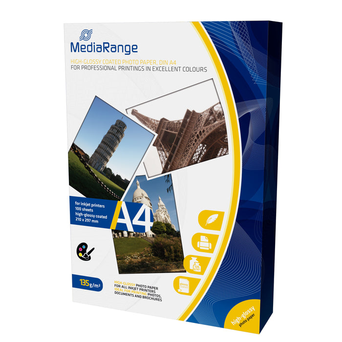 EAN 4260283115631 - MediaRange MRINK107 papel fotográfico A4 Blanco Brillo imagen 1