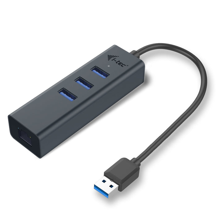 EAN 8595611701856 - i-tec Metal U3METALG3HUB hub de interfaz USB 3.2 Gen 1 (3.1 Gen 1) Type-A 5000 Mbit/s Gris imagen 1