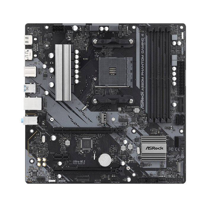 Placa Base A520m Phantom Gaming 4 Am4 Matxcpnt Snd+Gln+U3.2+M2 Sata 6gb/S Ddr4