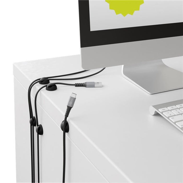 EAN 4040849703621 - Goobay 70362 organizador de cables Escritorio/pared Soporte para cables Negro 6 pieza(s) imagen 5