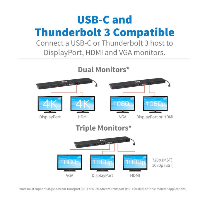 EAN 0037332250698 - Tripp Lite U442-DOCK7D-B base para portátil y replicador de puertos Alámbrico USB 3.2 Gen 1 (3.1 Gen 1) T imagen 4