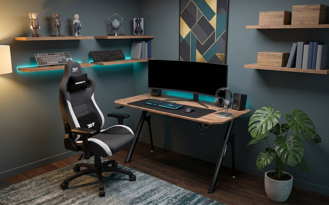 Silla Gaming Drift Dr220 Gris Y Blanca