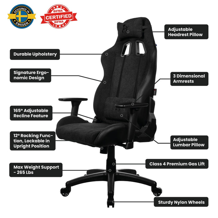 EAN 0850054766311 - Arozzi AVANTI-SFB-PBK silla para videojuegos Silla gaming Asiento acolchado imagen 8